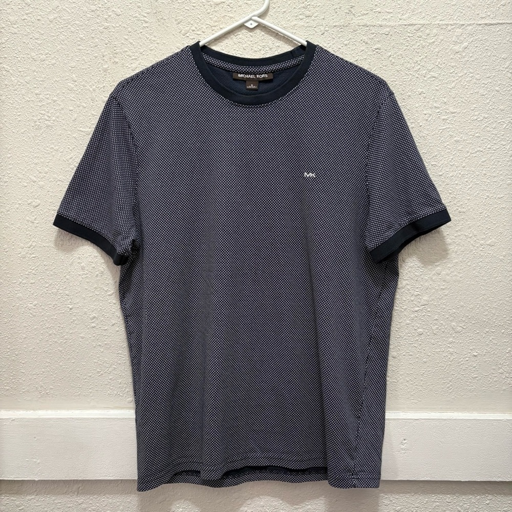 Michael Kors Men's Short Sleeve Shirt in Midnight Size M